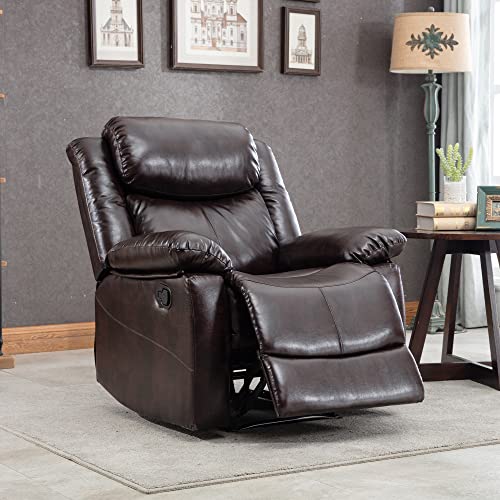 PSHYD Sectional Sofa PU Leather Reclining Living Room Sofa, Manual Recliner Chair for Living Room （Recliner Chair） Living Room Sets Furniture