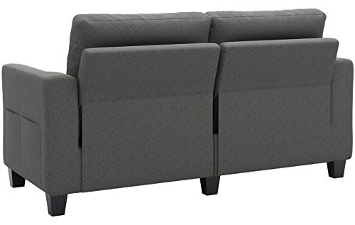 Belffin Loveseat Sofa Couch Small Love Seats Furniture Grey Loveseat for Small Spaces