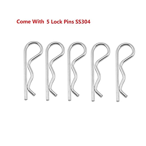 GRILLJOB 5PC Cast Stainless Steel 304 BBQ Grill Burners & 5 Lock Pins Upgraded BBQ Replacement Parts for Gas Grills from Bull, Cal Flame Aussie Jenn AIR Beefeater Steele BroilChef