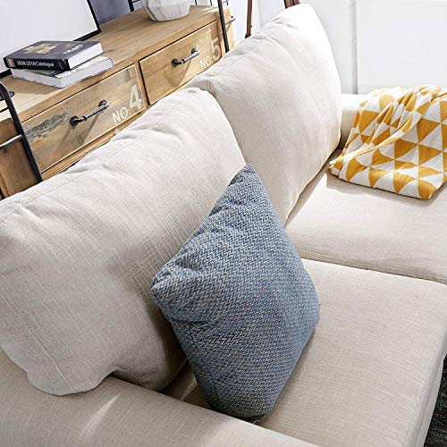 Top Space Loveseat Couch Upholstered Modern 2-Seat Sofa Simple Style Arm Chair Linen Fabric Furniture Living Room(Beige)