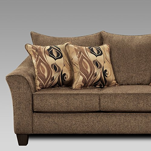 Roundhill Furniture Camero Cafe Fabric Pillow back Sofa
