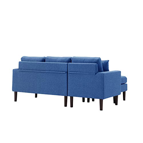 Pannow Convertible Sectional Sofa Couch for Living Room, L Shape Sofa Couch with Modern Linen Fabric, Reversible Chaise Sectional Corner Couch for Small Space