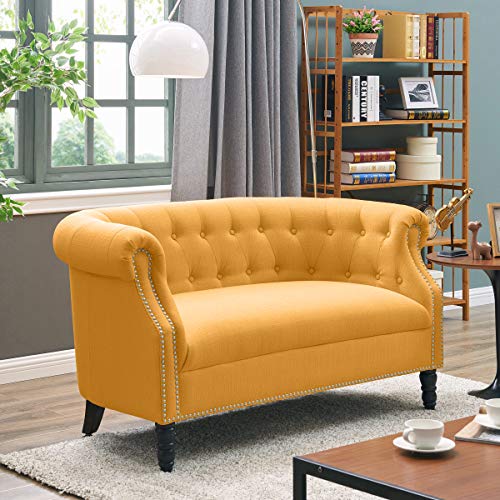 Handy Living Che-L Loveseat, Yellow