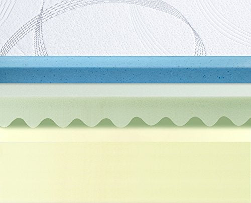 Olee Sleep 9 Inch Multi-Layered I-Gel Infused Memory Foam Mattress, King, White