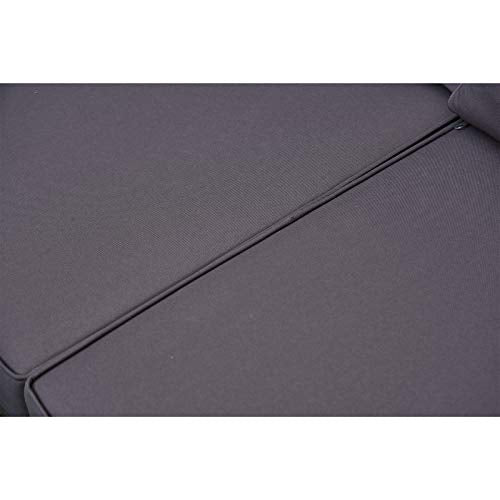 Outsunny 6 Piece Outdoor Patio Wicker Sofa Set Sectional Furniture Chair Conversation Set with Cushions and Tea Table Grey