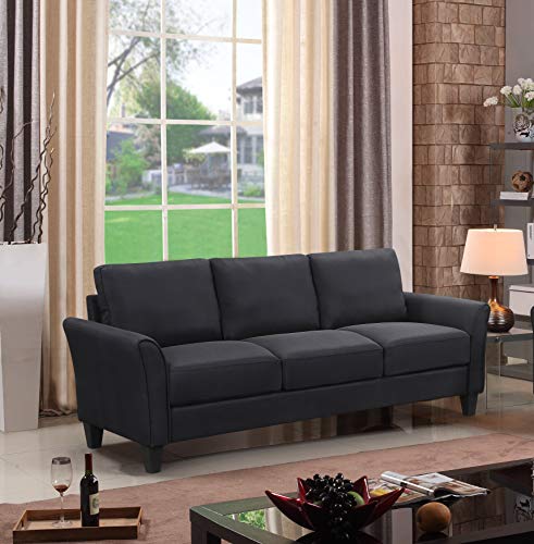 3 Seat Sofa Harper & Bright Designs Sofa Couch Living Room Furniture Sofa Sets (3-Seat), Polyester-Blend Upholstered Fabric Sofa with Cushion Back, 34.8