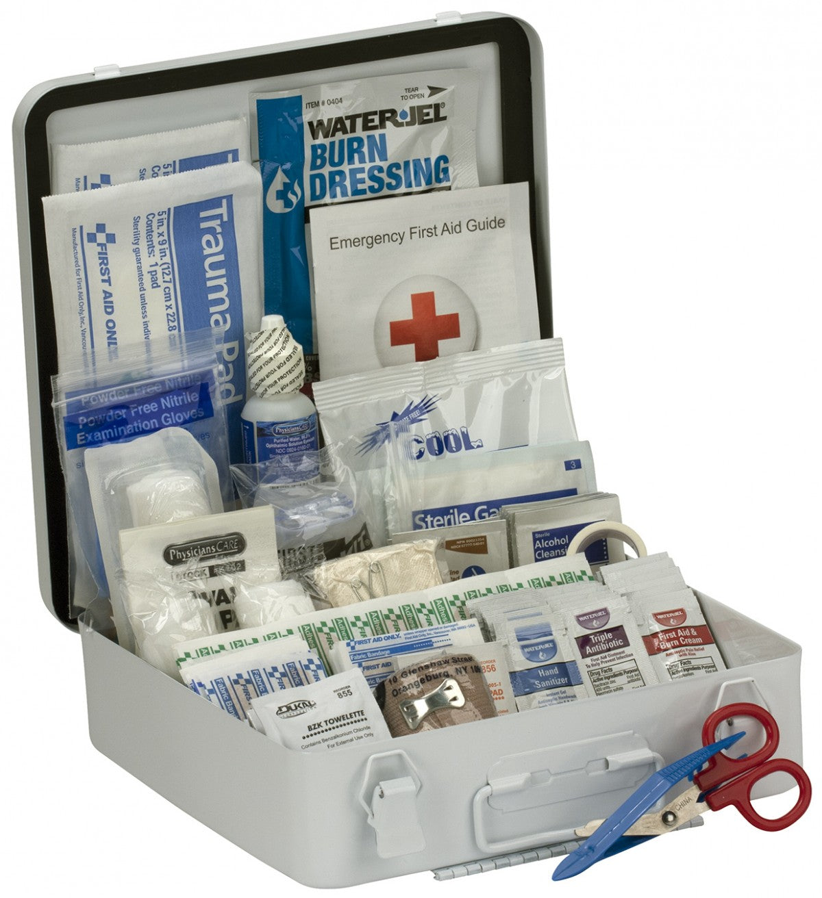 First Aid Only 50 Person Bulk First Aid Metal Kit, Weatherproof ANSI A+, Type III (3 per order)