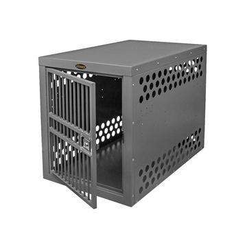 Zinger 10-DX4500-2-FD Deluxe Stationary Heavy Duty Aluminum Dog Crate Professional 4500 24