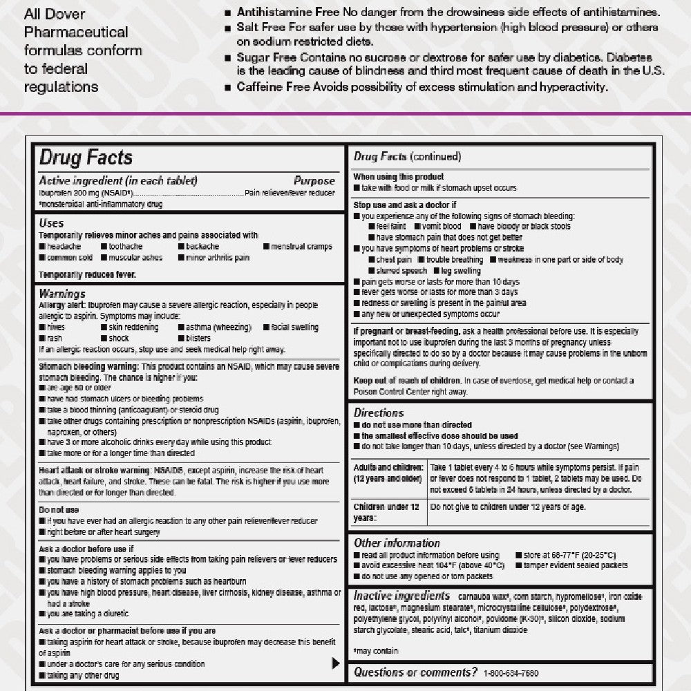 Medique Addaprin Ibuprofen 200mg - (250x2/box - 18 Boxes)