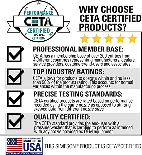 SIMPSON Cleaning CM60912 Clean Machine Gas Pressure Washer Powered by Simpson, 2400 PSI at 2.0 GPM, Black