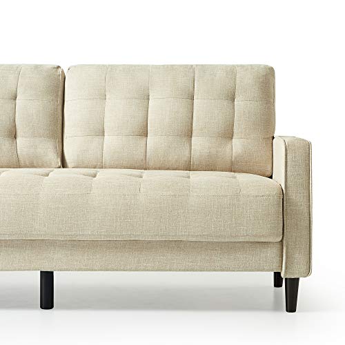 ZINUS Benton Sofa Couch / Grid Tufted Cushions / Easy, Tool-Free Assembly, Beige