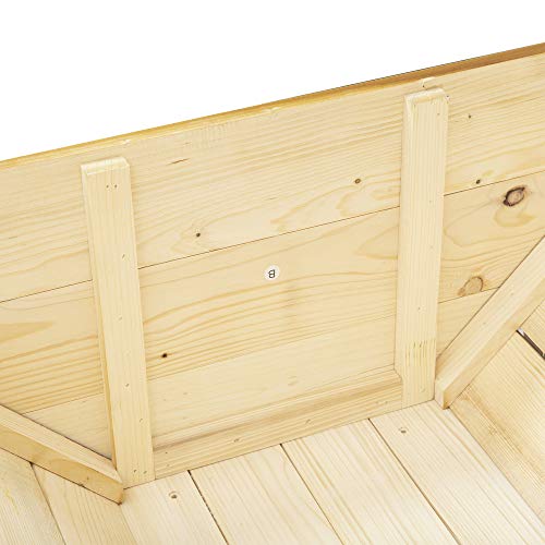 Outsunny 70'' Wooden Raised Garden Bed with Funnel Design, High Weight Capacity Planter Box with Non-Woven Fabric, Large Growing Space and Great Breathability, Natural