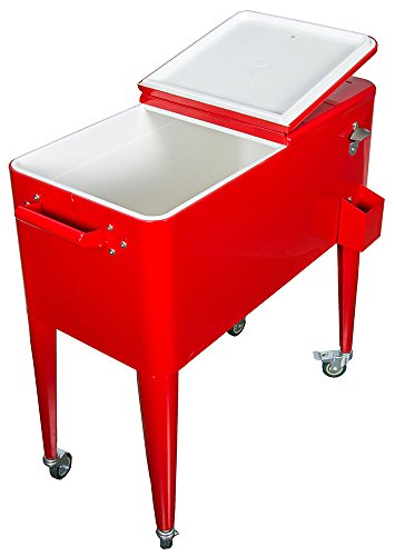 Permasteel 80 Quart Portable Cooler in Red