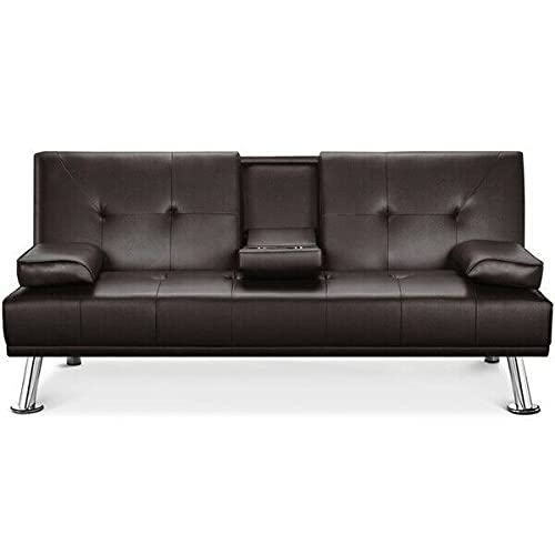 ffu Upholstered Sofa Leather Couch Modern Sofa Bed Convertible Loveseat Sleeper Living Room Chair