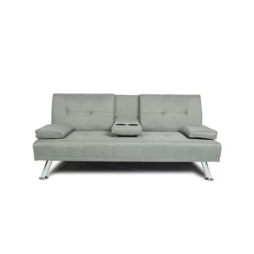 JINDAO Sofa Bed Pillow Light Grey Cloth Bed Reclining Chair Sleeper Reversible