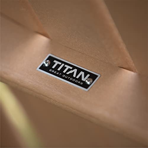 TITAN GREAT OUTDOORS Everwood Hilltop Weatherwood Curve Back Poly Adirondack Rocking Chair