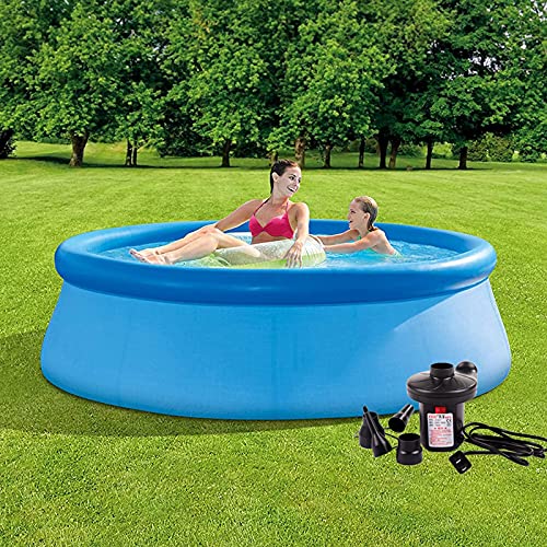 Wttfc 8Ft X 30In Top Ring Swimming Pool, Easy Set Summer Paddling Pool, Inflatable Quick Set Pools Above Ground Pool, for Adults,Family,Children,Outdoor,Backyard,Garden