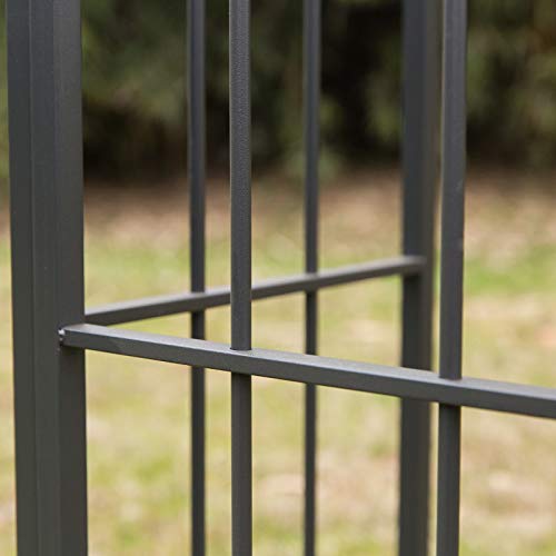 Outsunny 10' x 10' Outdoor Patio Gazebo Canopy with Vented Roof, Elegant Metal Frame, & Included Ground Stakes/Guy Ropes