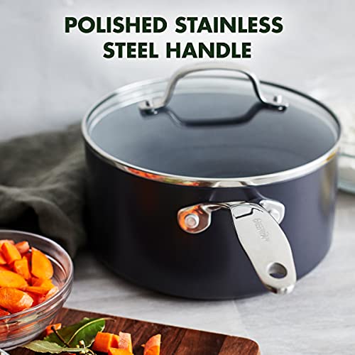 GreenPan Valencia Pro Hard Anodized Induction Safe Healthy Ceramic Nonstick, Cookware Pots and Pans Set, 11 Piece, Gray