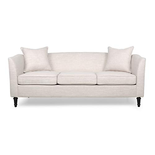 Christopher Knight Home Austell 3 Seater Sofa, Beige + Dark Brown
