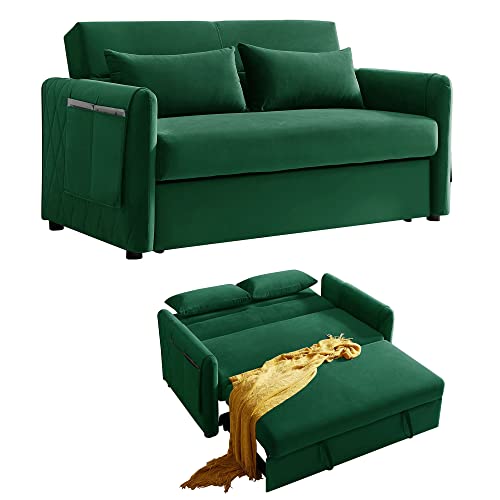 Baysitone Convertible Sleeper Sofa Bed with Pull-Out Couches, 59.5