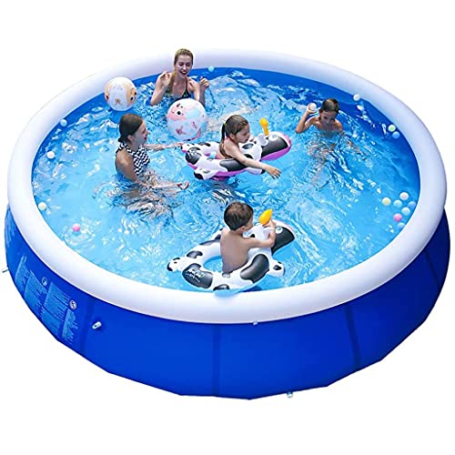 Round Inflatable Swimming Pool Above Ground for Kids Adults,Family Full-Sized Inflatable Swimming Pool Blow Up Pool,for Outside Garden Backyard300 × 300 × 76 cm(10ft)