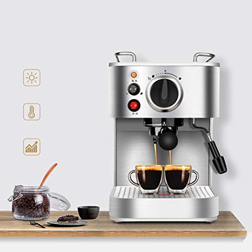 LTLWSH Espresso Coffee Machine Maker 19 Bar, Frothing Milk Foam, 920W, Capacity 1.6L Steam Nozzle for Frothing Milk and Preparing Hot Drinks