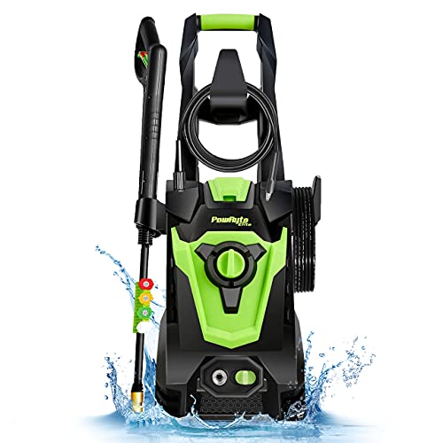 PowRyte Elite Electric Pressure Washer, Power Washer, 4 Different Pressure Tips, Foam Cannon, 4500 PSI 3.5 GPM Best for Cleaning Car, Home, Driveway, Deck