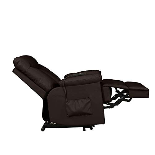 Domesis Renu Leather Power Lift Chair Recliner, Brown