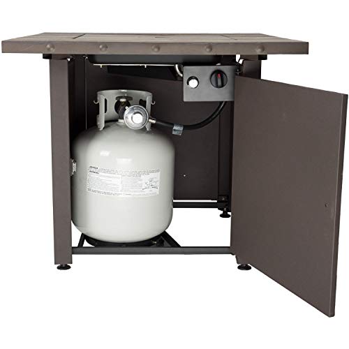 Endless Summer GAD15264SP 30-in W 50000-BTU Brown Tabletop Steel Propane Gas Fire Table