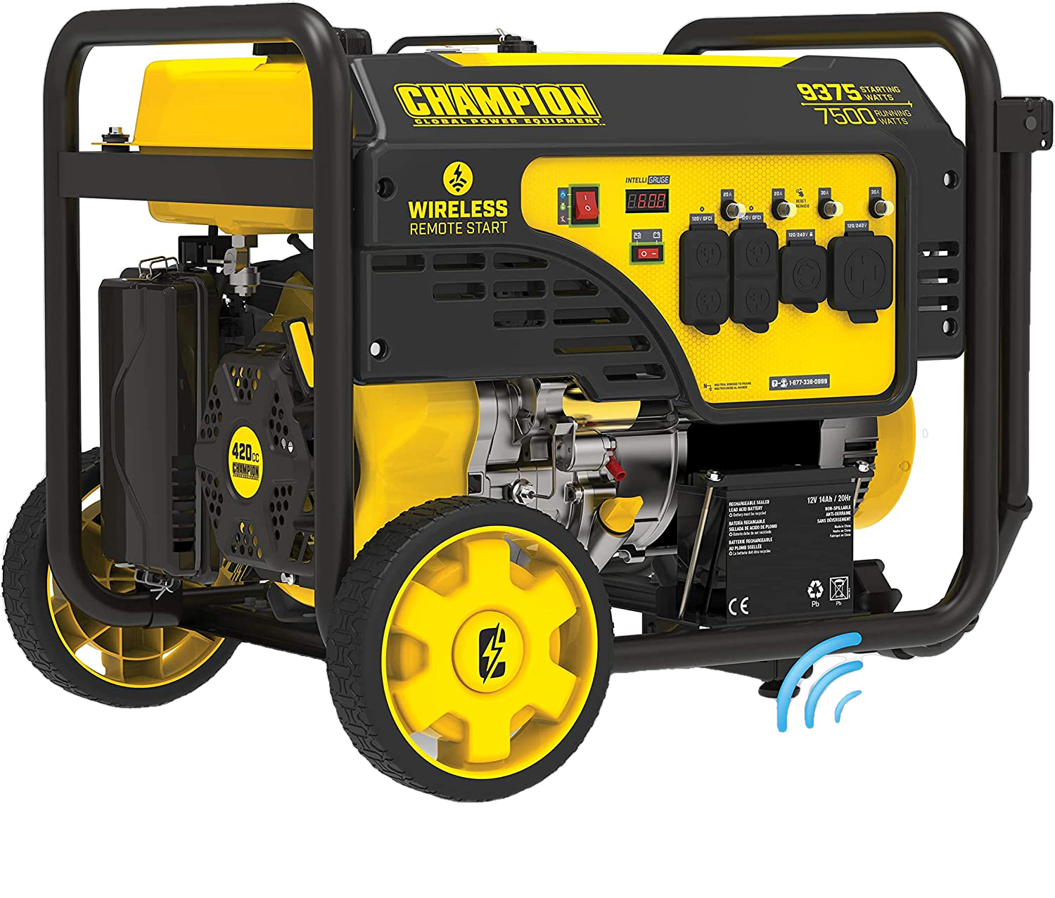 Champion 201004 7500W/9375W 50 Amp Gas Remote Start Generator Manufacturer RFB