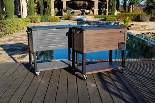 Permasteel PS-A205-80QT-BR 80 Quart Patio Cooler, Brown