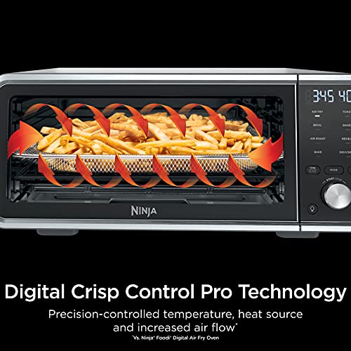 Ninja SP201 Foodi 8-in-1 Digital Air Fry Oven Pro, Countertop Oven, Broil, Dehydrate, 1800-watts, Stainless Steel