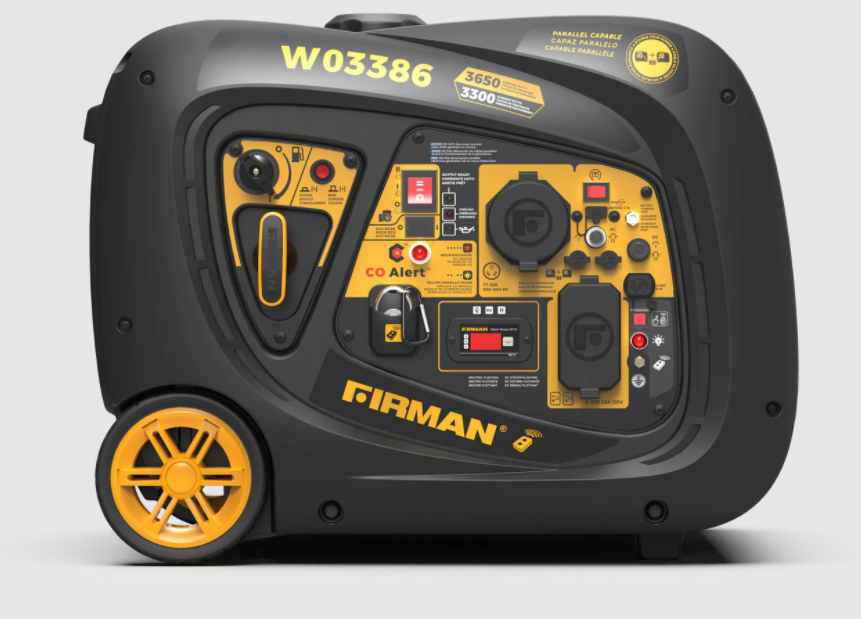 Firman W03386 3300W/3650W Gas Electric Start Parallel Ready Inverter Generator With CO Alert New