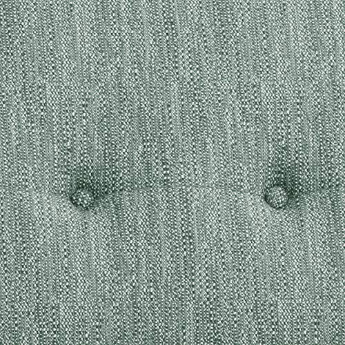 GDFStudio Christopher Knight Home Simona Modern Fabric Settee with Hair Pin Legs, Green, Texture