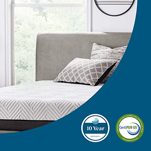 LUCID 10 Inch California King Hybrid Mattress - Bamboo Charcoal and Aloe Vera Infused Memory Foam - Moisture Wicking - Odor Reducing - CertiPUR-US Certified