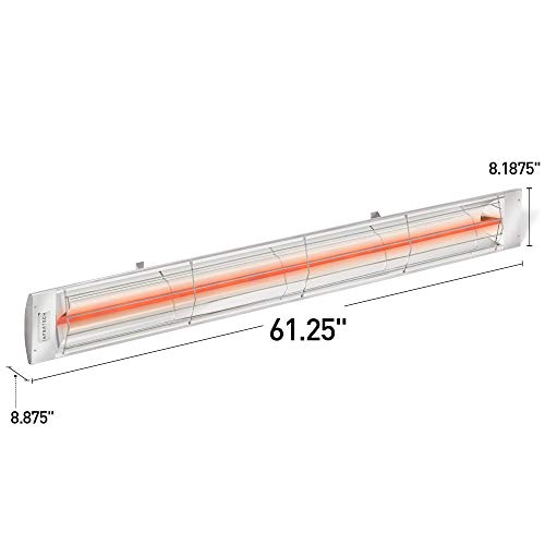Infratech C-4024 SS Stainless Steel 61.25” Single Element Fixture 4000 Watt, 240 Volt, Stainless Steel