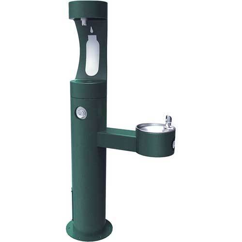 Elkay LK4420BF1U, Bi-Level Outdoor Pedestal Fountain, Upper Water Refilling Station