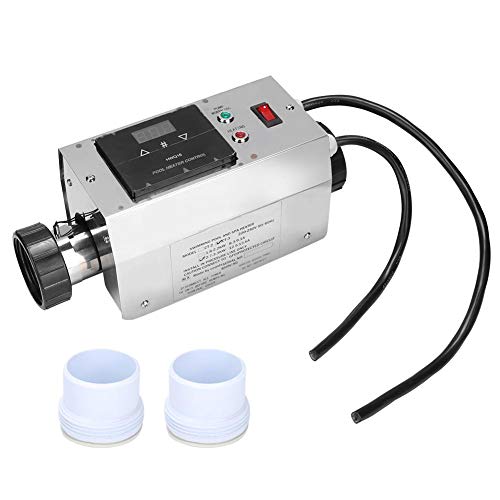 Nannday Electric Pool Heater, 3KW 240V Waterproof Pool Water Heater Thermostat Swimming Pool SPA Hot Tub Pump Assistant Digital Thermostat