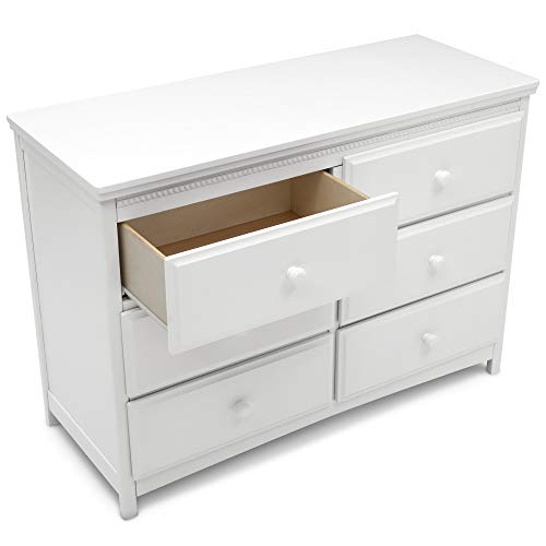 Delta Children Emerson 6 Drawer Dresser, Bianca White