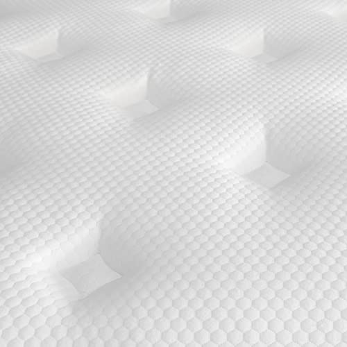 Queen Mattress, JINGWEI 10 Inch Individually Wrapped Pocket Coils Wrapped Pocketed Encased Coil Pocket Spring Mattress, Innerspring Foam Bed Mattress in a Box for Durable Support & Pressure Relief