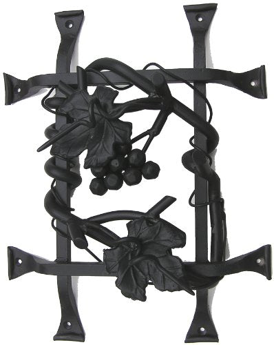 Agave Ironworks GR017-01 Grapevine Cluster Grilles, Flat Black Finish
