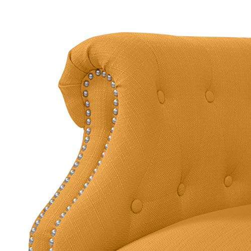 Handy Living Che-L Loveseat, Yellow