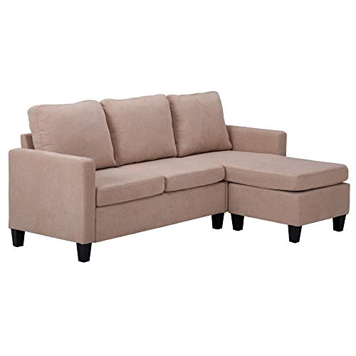 XZHYMJ Sectional Sofa Modern Sofa Double Chaise Longue Combination Sofa Sectional Couch Reclining for Sectionals for Living Room -Beige