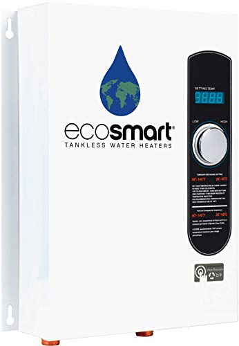 ecosmart ECO 18 Electric Tankless Water Heater, 18 KW at 240 Volts with Patented Self Modulating Technology,White