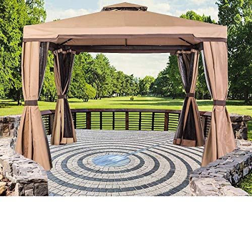 MISC Outdoor 10 Ft. Patio Garden Gazebo Brown Iron