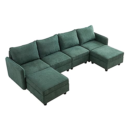 Ottoman of Sectional Sofa,Recliner Accent Chair Couches Living Room Furniture for Bedroom Living Room or Office Emerald