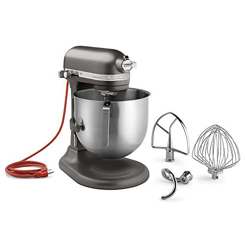 KitchenAid KSM8990DP 8-Quart Commercial Countertop Mixer, 10-Speed, Gear-Driven, Dark Pewter