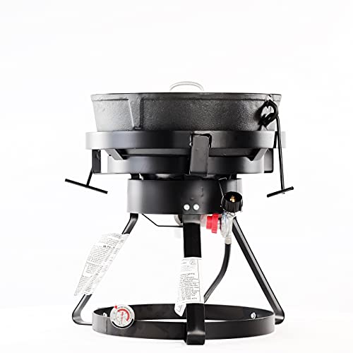 King Kooker 1720 17-1/2-Inch Outdoor Cooker with 5 Gallon Cast Iron Jambalaya Pot Package