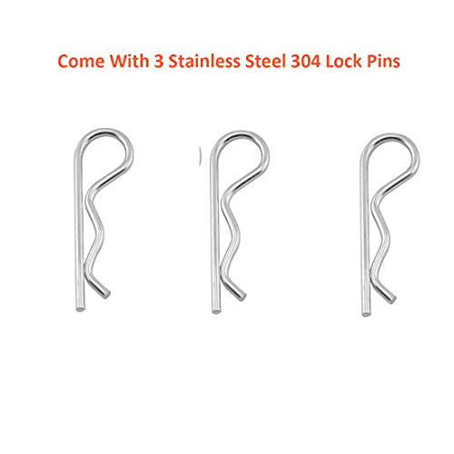 3 Pack Cast Stainless Steel 304 Grill Burner & 3 Lock Pins, 15 3/4 x 4 3/4 in, Upgraded Replacement for CISC, Compatibale with Members Mark Bakers Chef Grand Hall BBQ Grills 608SB, Monarch-04A 04B